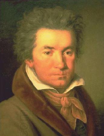 unknow artist Portrait de Ludwig van Beethoven en 1815 oil painting picture